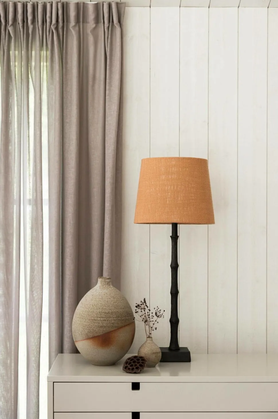 Alde & Lind Lampeskærm Alice D27 oval Grain