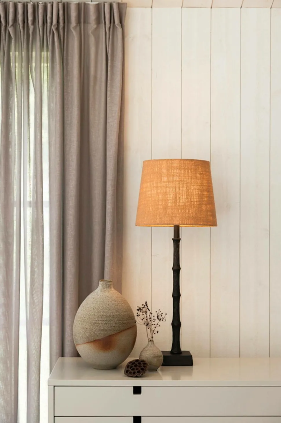 Alde & Lind Lampeskærm Alice D27 oval Grain