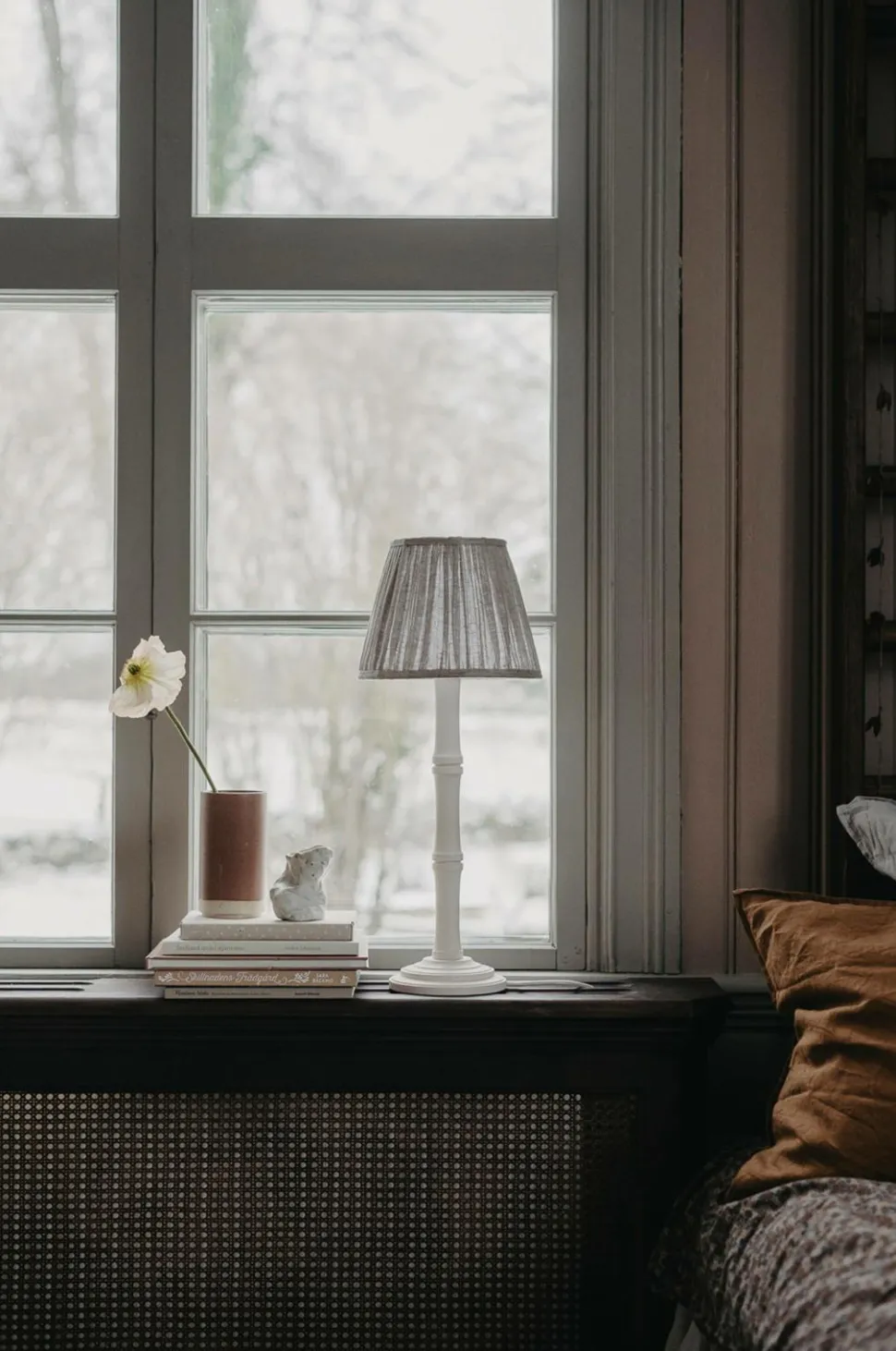 Alde & Lind Lampeskærm Karin D23,5 linne veckad