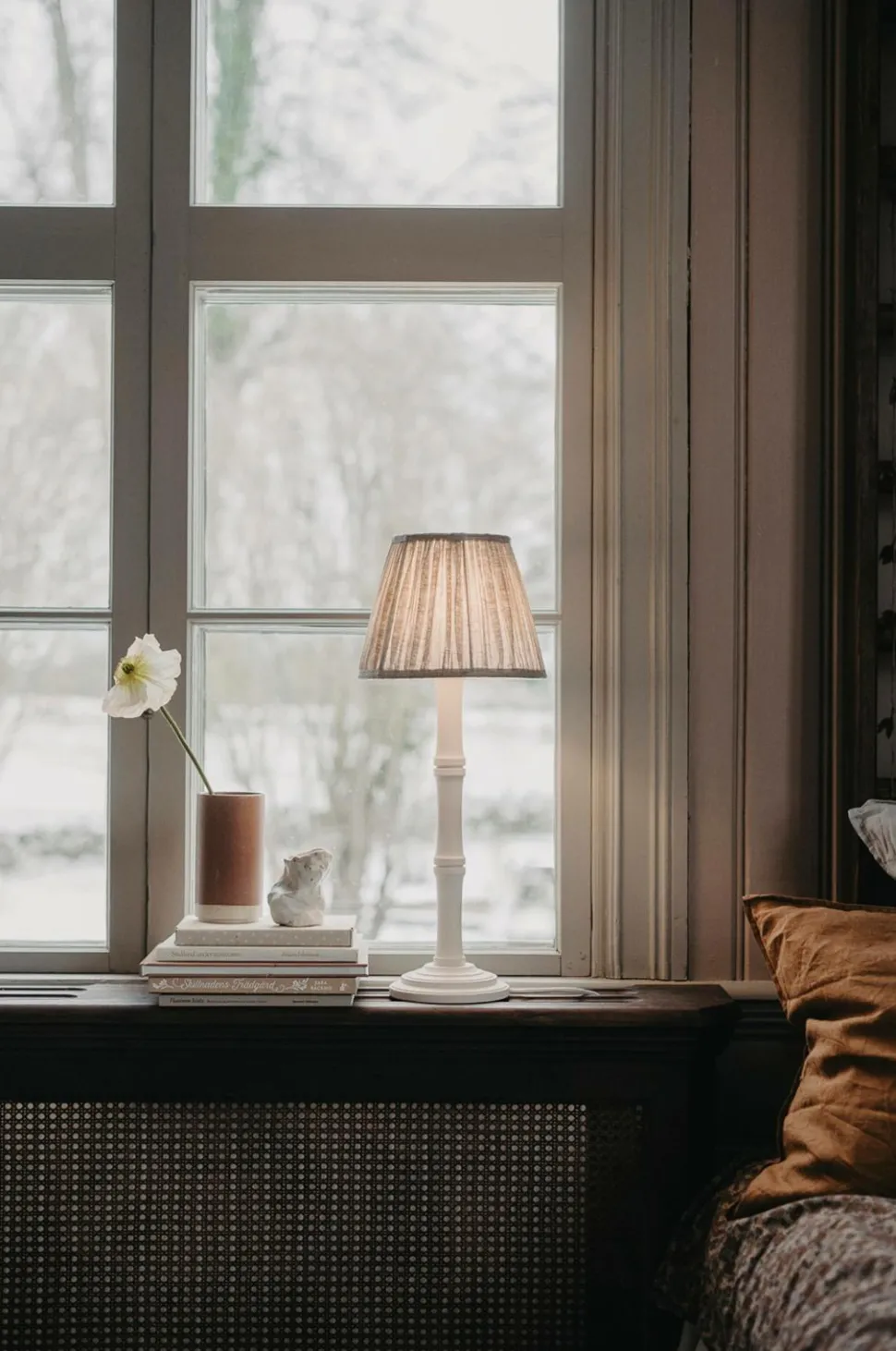 Alde & Lind Lampeskærm Karin D23,5 linne veckad