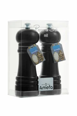 Amefa Salt- og peberkværn Wood, sæt med 2