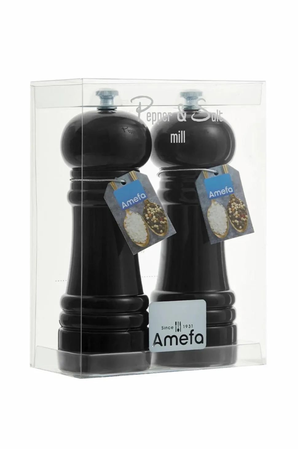 Amefa Salt- og peberkværn Wood, sæt med 2