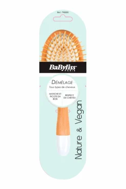 BaByliss Padelbørste træ/hvid stor