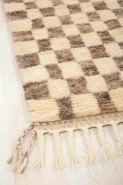 Bargi Uldtæppe Berber Chess 88x255 cm