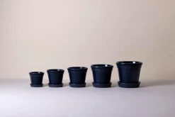 Bergs Potter Krukke med underskål Københavner GLAZED, diameter 21 cm