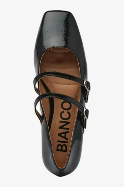 Bianco Ballerinasko Biarose Karré Double Mary Jane Flat Faux Leather