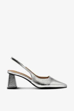 Bianco Højhælet sko biaMaralyn Slingback Metallic