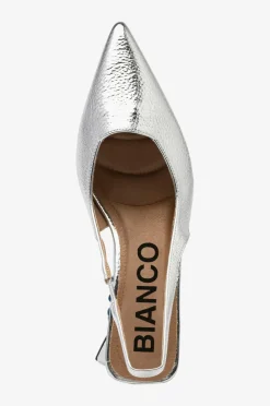 Bianco Højhælet sko biaMaralyn Slingback Metallic