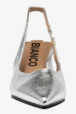 Bianco Højhælet sko biaMaralyn Slingback Metallic