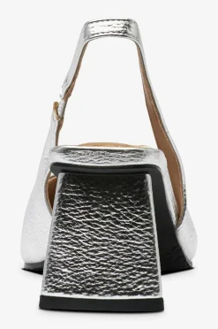 Bianco Højhælet sko biaMaralyn Slingback Metallic