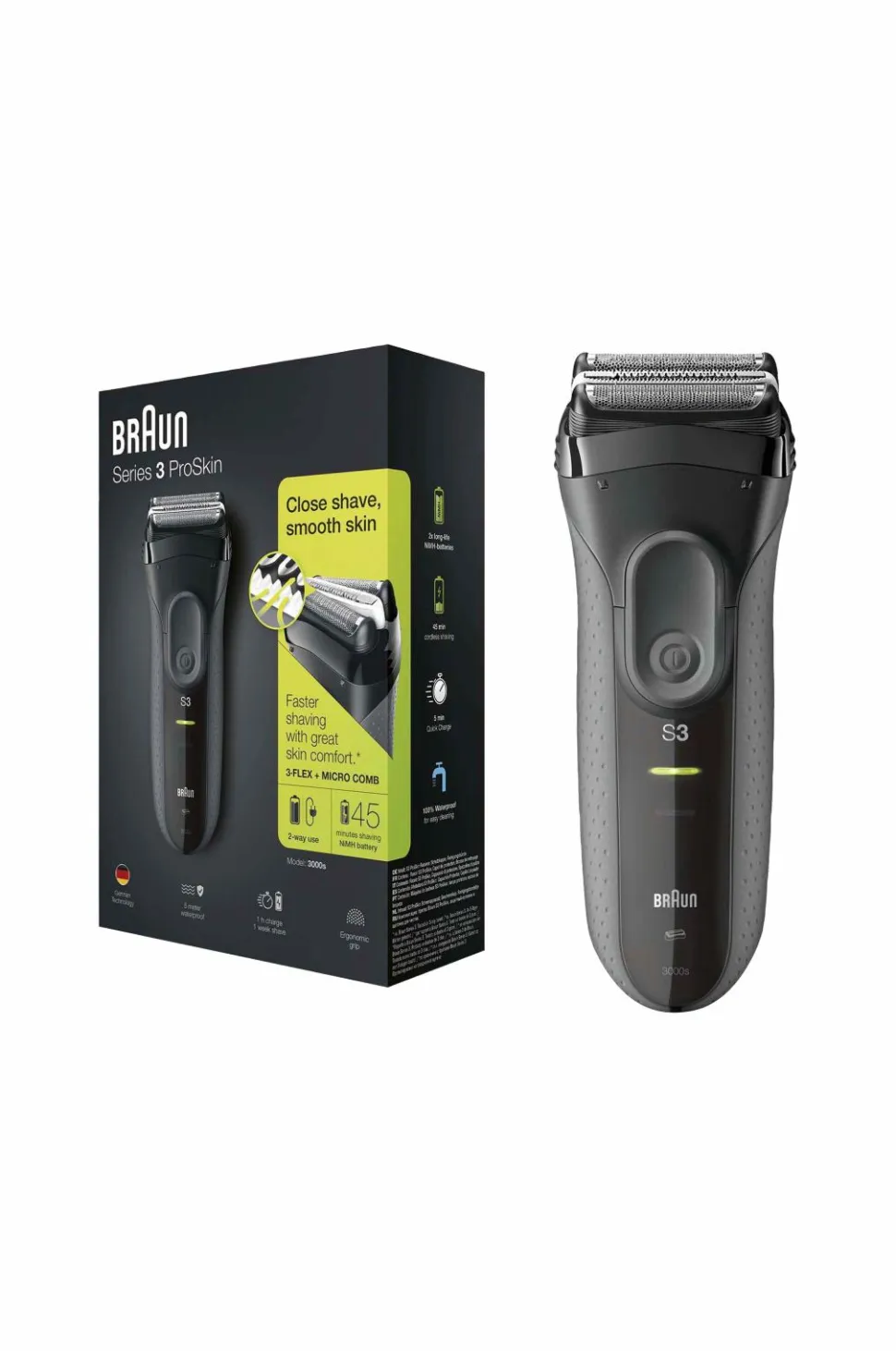Braun Barbermaskine 3000 BLK/GREY BOX MN