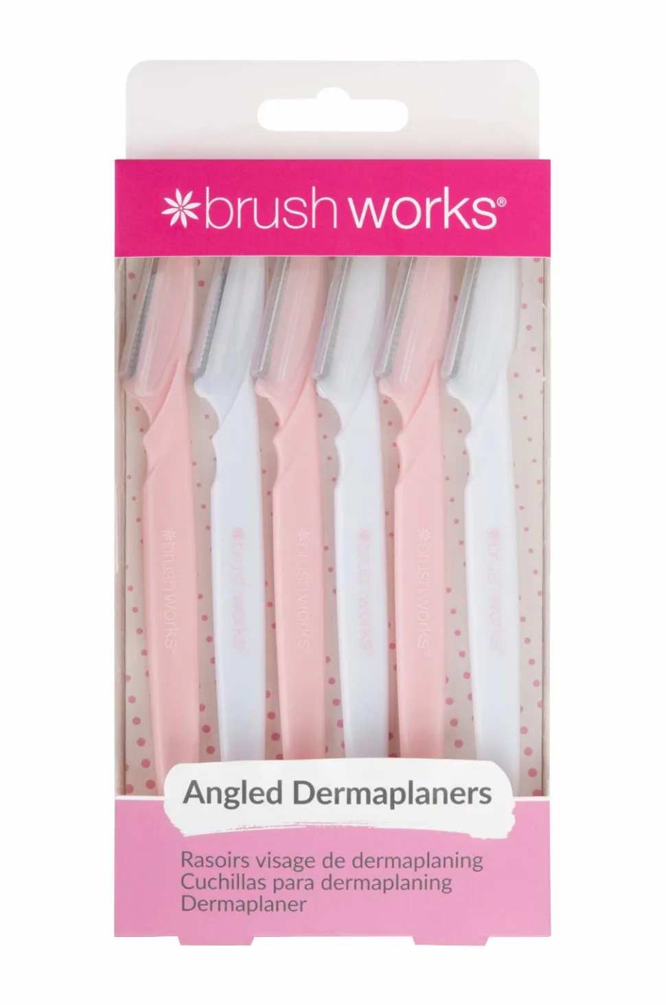 Brushworks Angled Dermaplaners 6-pak