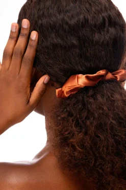 Brushworks Nude Satin Scrunchies 4 pcs