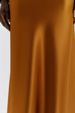 By Malina Maxi nederdel Aubree Satin Maxi Skirt