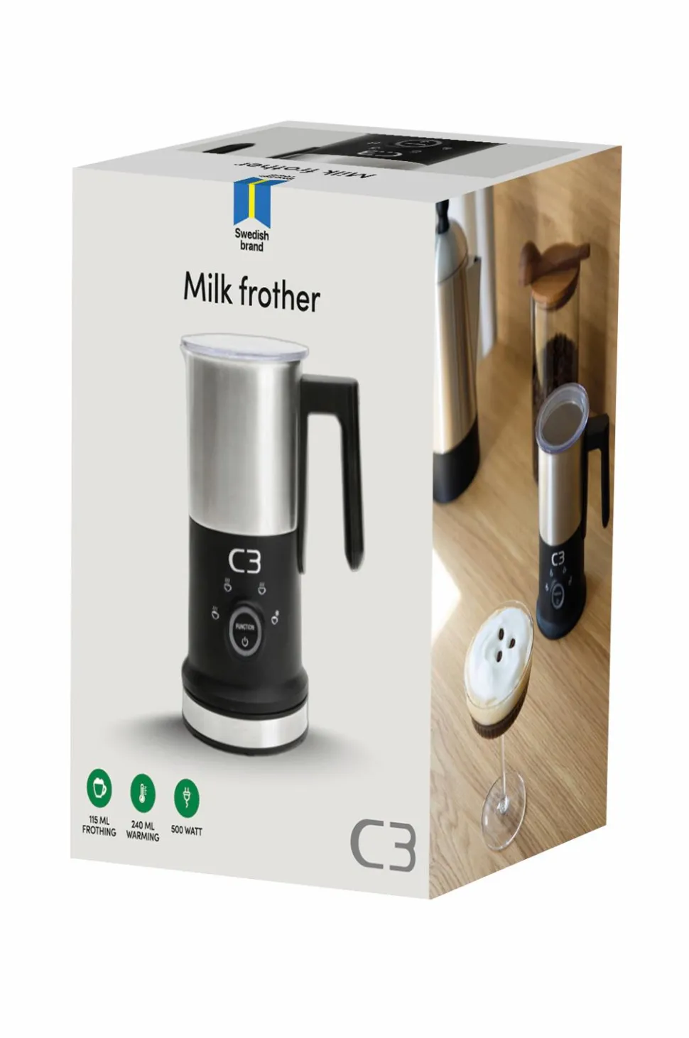 C3 Mælkeskummer 240ml/115ml MF700