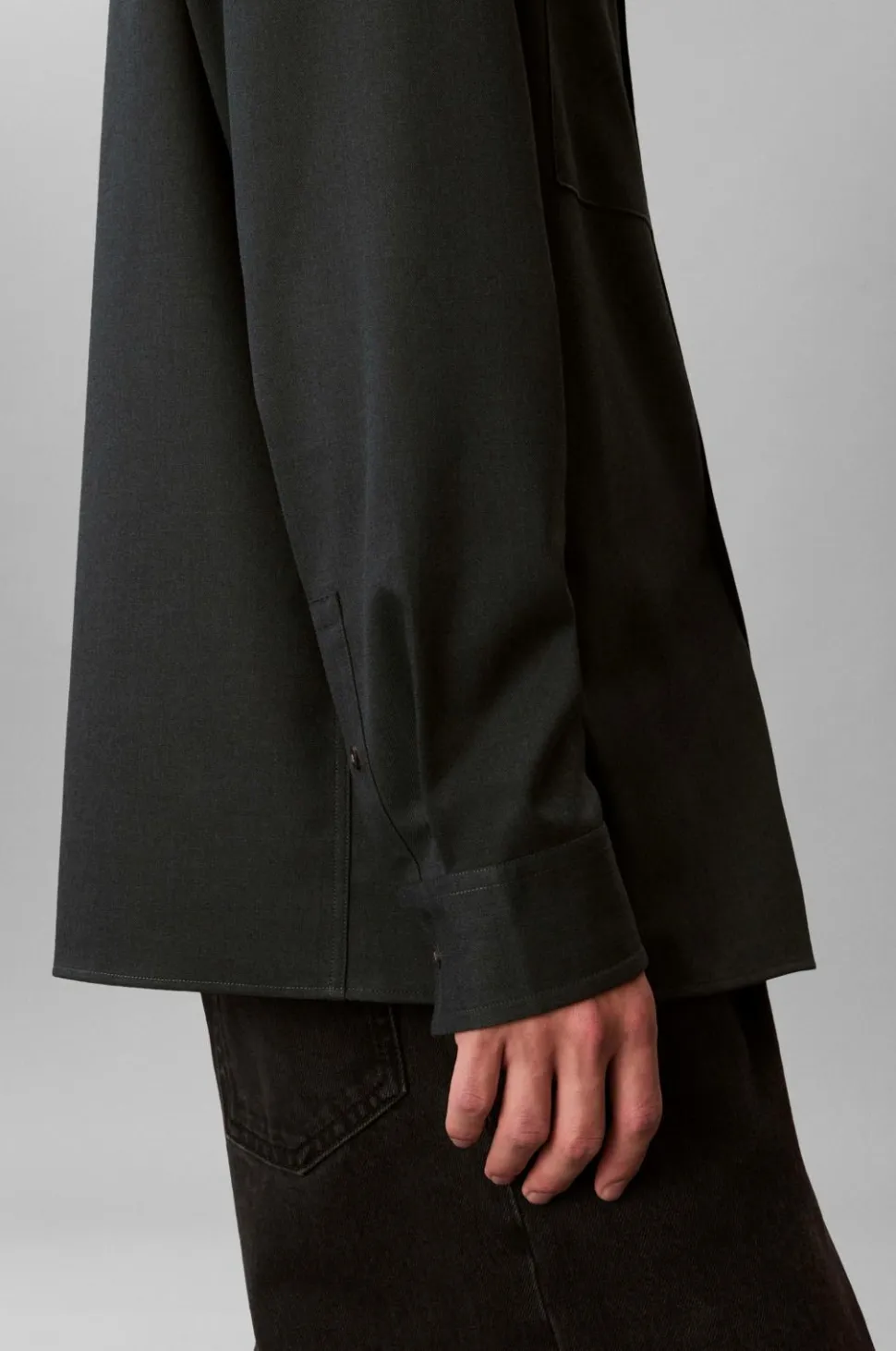 Calvin Klein Skjorte LS Melange PV Easy Shirt