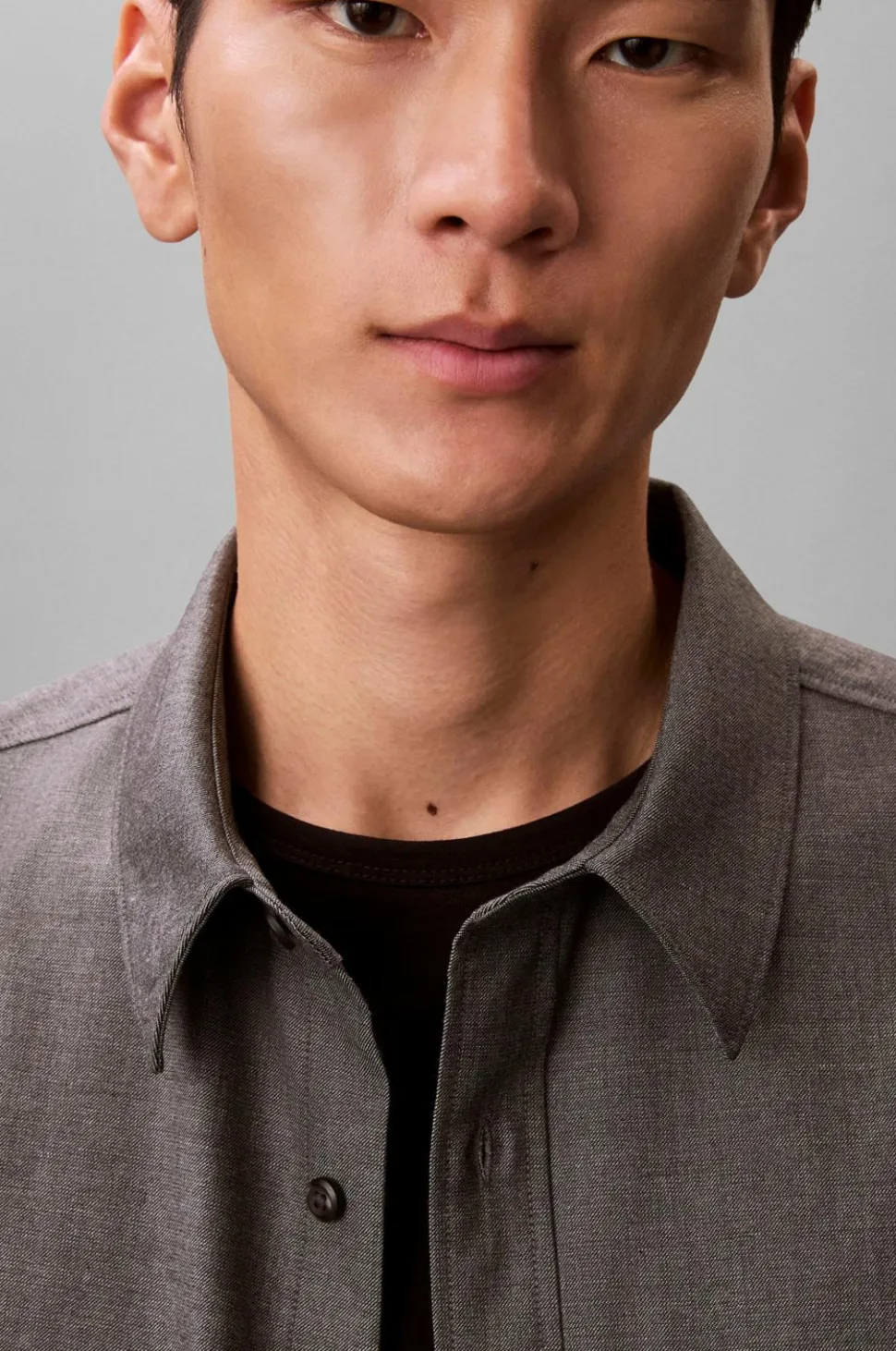 Calvin Klein Skjorte LS Melange PV Easy Shirt