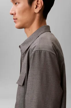 Calvin Klein Skjorte LS Melange PV Easy Shirt