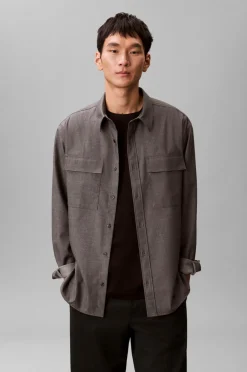 Calvin Klein Skjorte LS Melange PV Easy Shirt