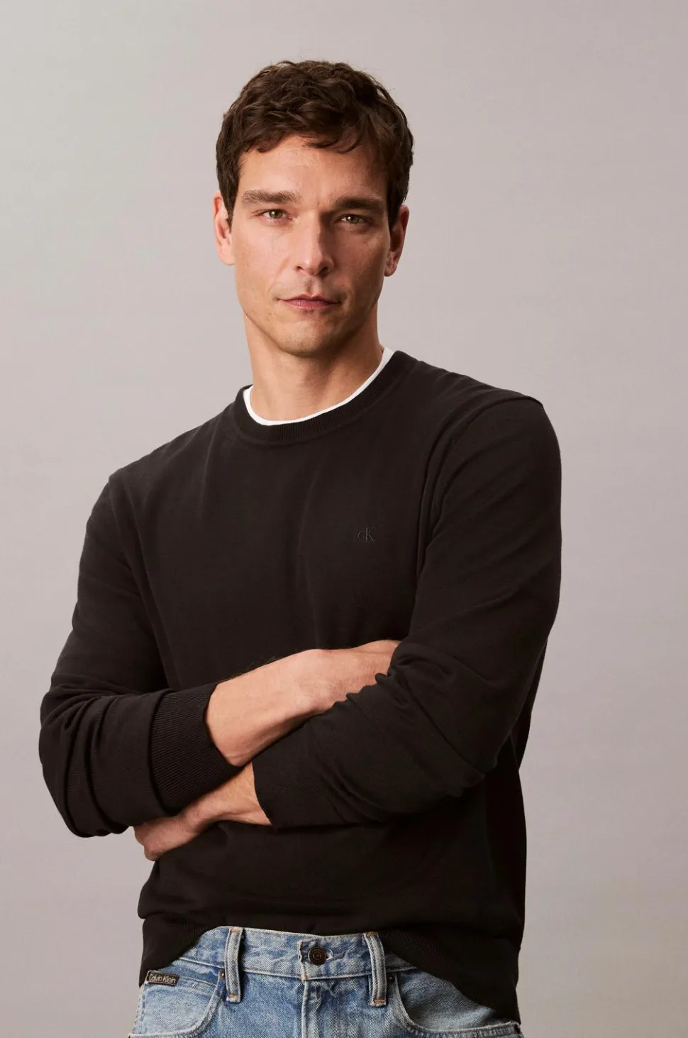 Calvin Klein Trøje LS Supima Cotton Crew 14gg