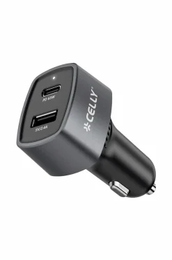 Celly Biloplader 1xusb-c PD 1xusb-a 65w