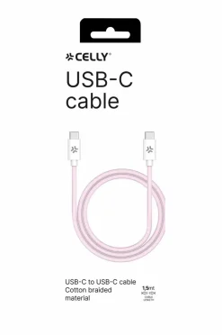 Celly Kabler USB-C – USB-C 60W 1,5 m