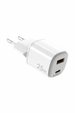 Celly Usb-oplader Gan 1 x Usb-a + 1 x Usb-c PD 25w