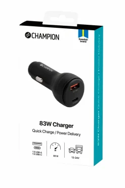 Champion Nordic Biloplader 83W 2-port QC/PD