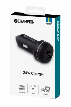 Champion Nordic Bilopladeren 24 W 2-port