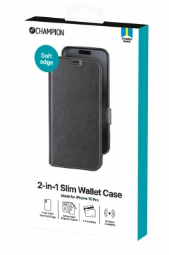 Champion Nordic Mobilcover/tegnebog 2-in-1 Slim Wallet iPhone 15 Pro
