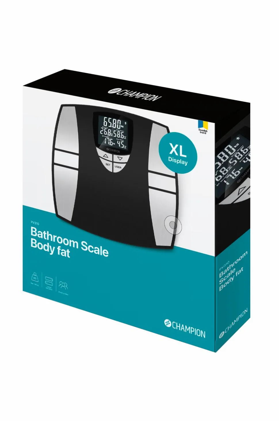 Champion Nordic Personvægt Body Fat 200 kg