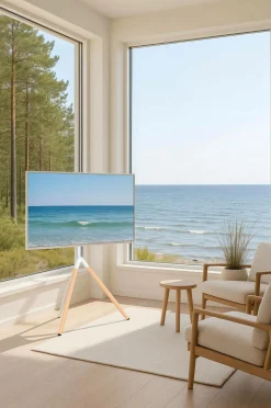 Champion Nordic Tv-stativ, stående på gulvet med træben