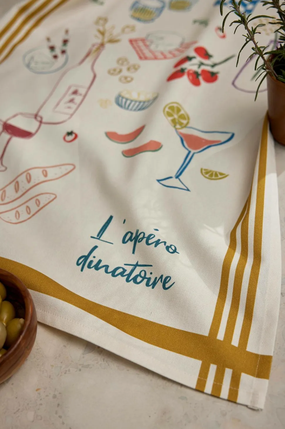 Coucke Køkkenhåndklæde L'Apero Dinatoire 50x75