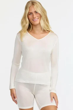 Damella Top Long Sleeve i silke