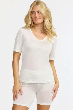 Damella Top Short Sleeve i silke