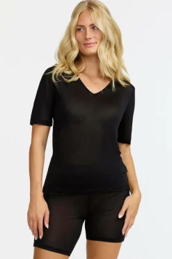 Damella Top Short Sleeve i silke