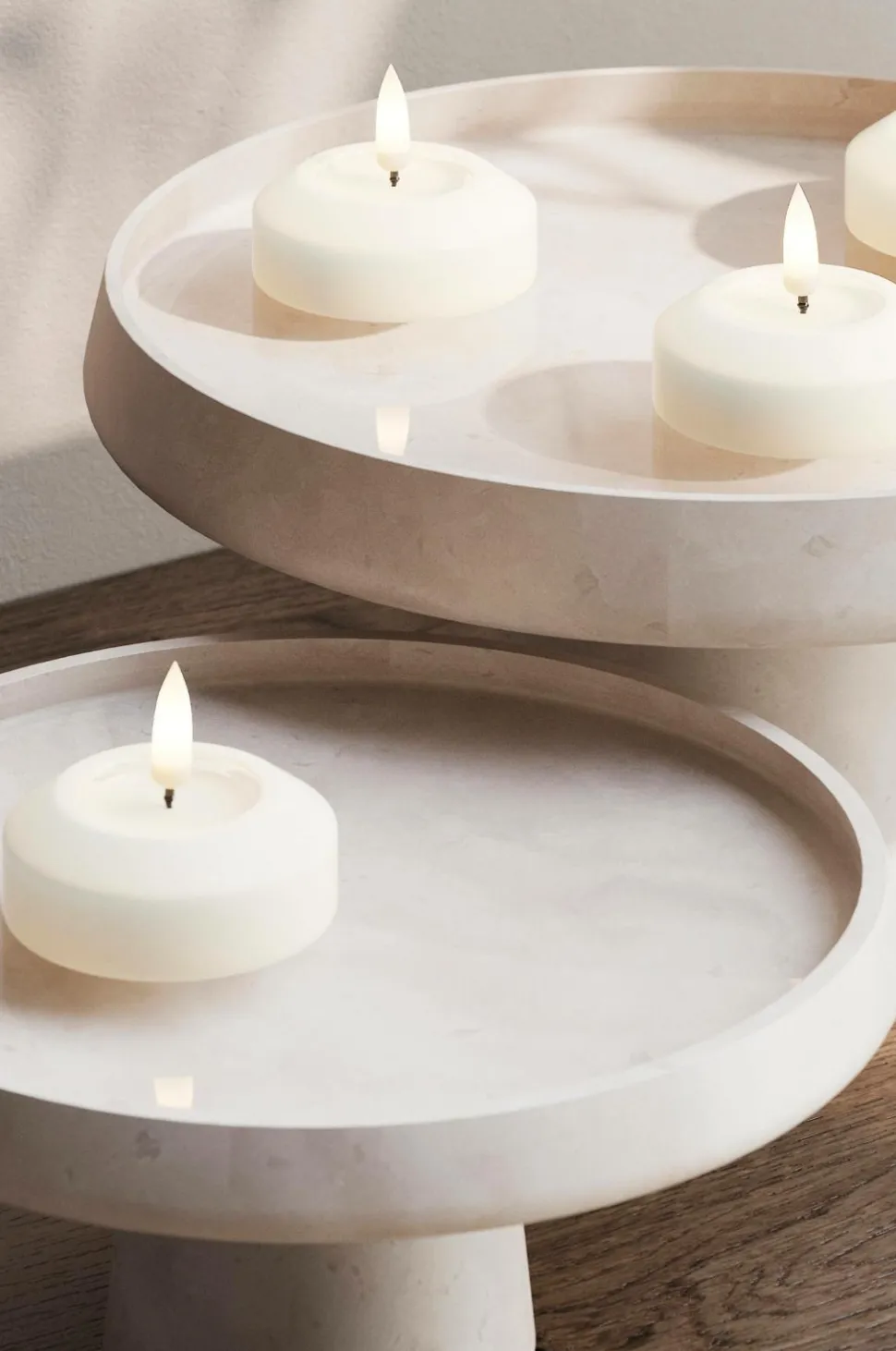 DeluxeHomeart Flydende LED fyrfadslys 6,1 cm 2 stk.