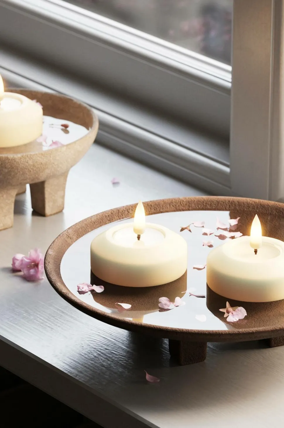 DeluxeHomeart Flydende LED fyrfadslys 6,1 cm 2 stk.