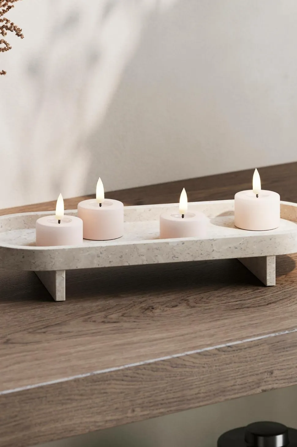 DeluxeHomeart LED fyrfadslys 6x4,5 cm 2 stk.