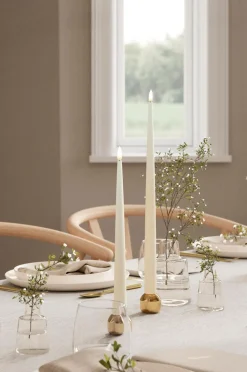 DeluxeHomeart LED Keglelys skinnende 2,2x28 cm 2 stk.