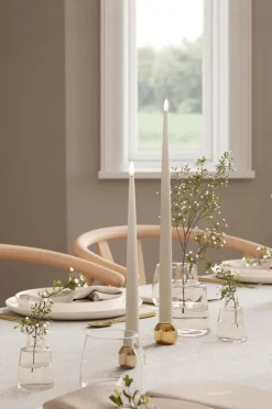 DeluxeHomeart LED Keglelys skinnende 2,2x28 cm 2 stk.