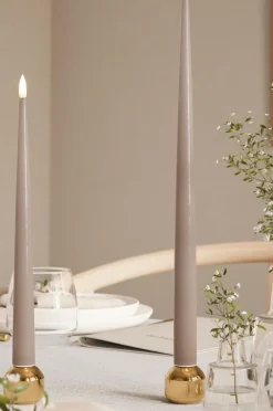 DeluxeHomeart LED Keglelys skinnende 2,2x28 cm 2 stk.