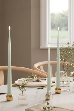 DeluxeHomeart LED Taper Candle Shiny 2,2x38 cm 2 stk.