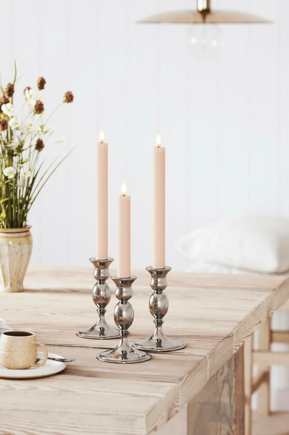 DeluxeHomeart LED-kronelys 2,2x24 cm 2 stk.