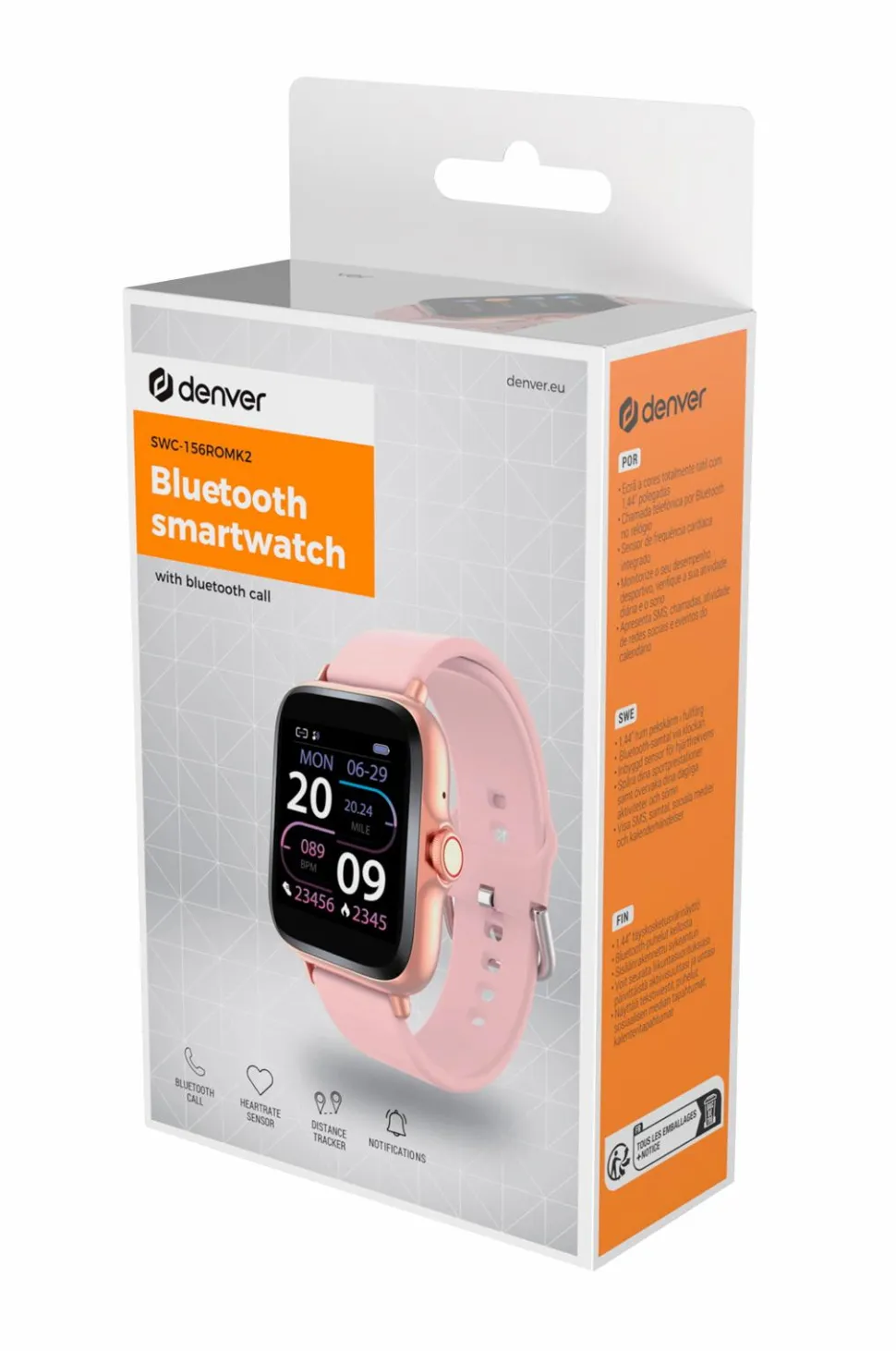 Denver Smartwatch 1,44" med hjertesensor