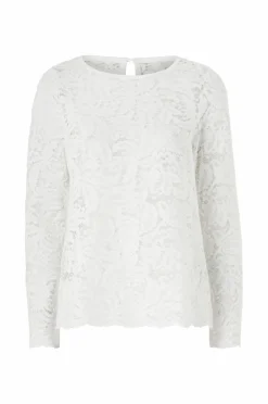 Ellos Collection Blondebluse med lange ærmer