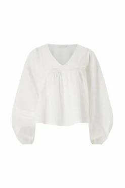Ellos Collection Bluse med blondeindsatser