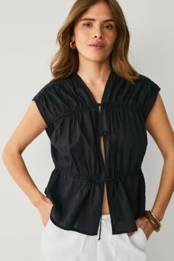 Ellos Collection Bluse med snørebånd