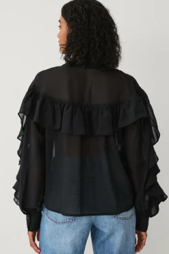 Ellos Collection Bluse med volanter