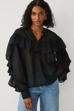 Ellos Collection Bluse med volanter